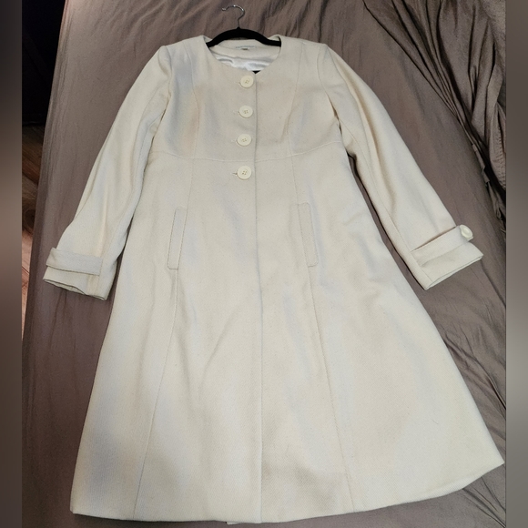 Jojo Maman Bebe Cream Maternity Coat ASO Kate Middleton Princess of Wales - Picture 2 of 4